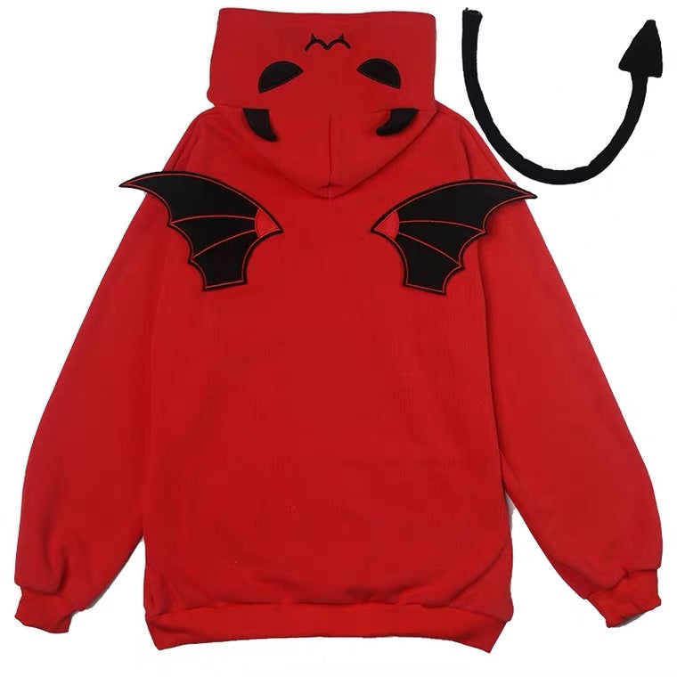 Devil hoodie with discount horns and tail