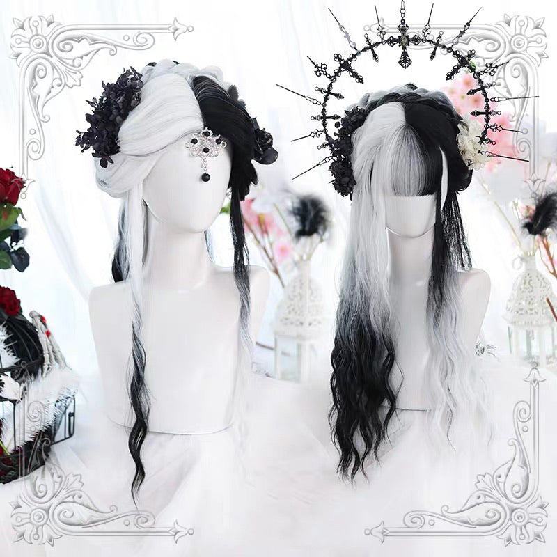 Black&white pride and hunger hair wigs - EverythingCuteClub
