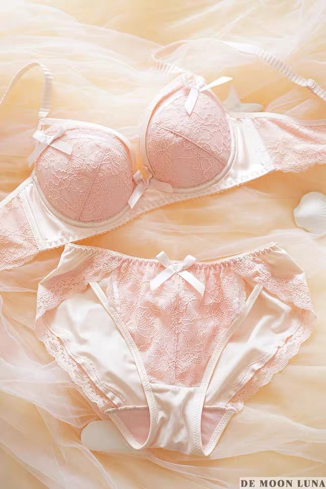 Japanese Lace Pink Push Up Bra Brief Set NXY Cute Pink Lingerie Set For  Women And Girls, 2021 Kawaii Lingerie In Plus Size Bralette 1128 From  Gspot, $26.47