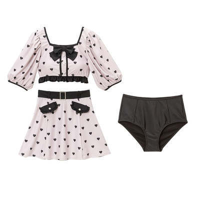 kawaii navy collar girly swimsuit set two ways of wearing