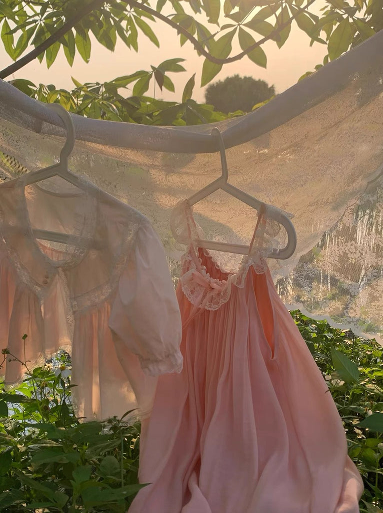 summer island coral pink slip dress