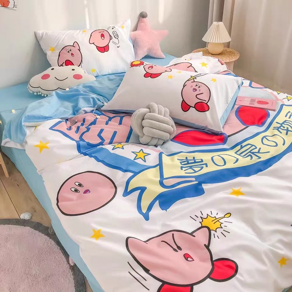 Kirby bed linen duvet cover pillow case bed sheet - EverythingCuteClub
