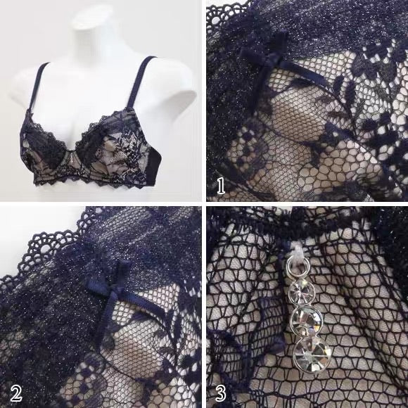 refinement Japanese style bra shining mesh bra set lingerie pyjamas big size available