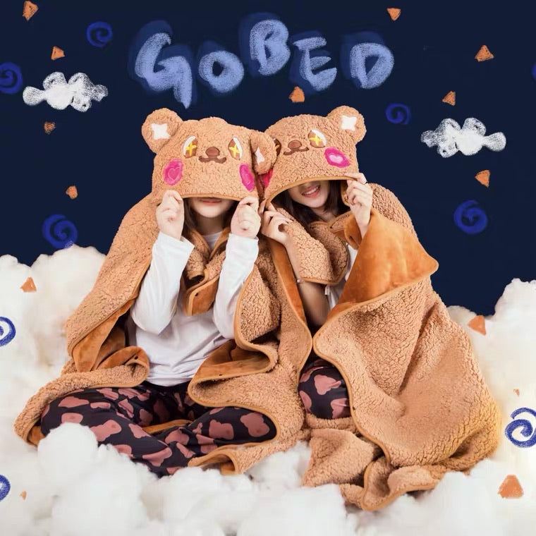 Go bed bear blanket /cape 165x165cm