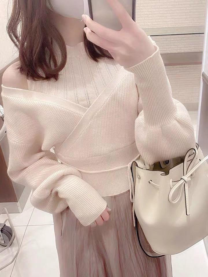 Fall soft sweater Tokyo girl style