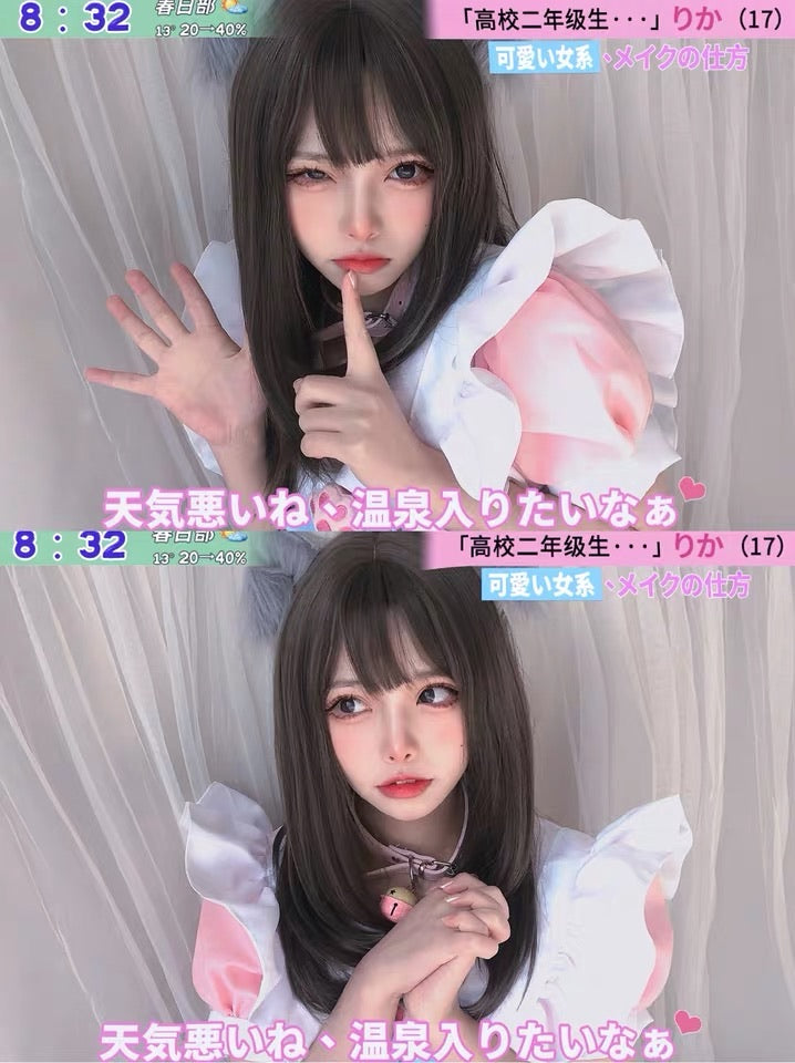 Neko cat pink maid costume cosplay