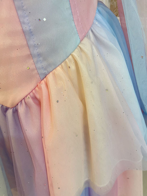 Rainbow long sleeve dress
