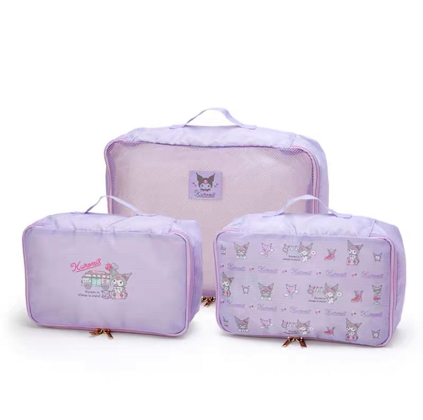 sanrio style luggage packing organizers clothings