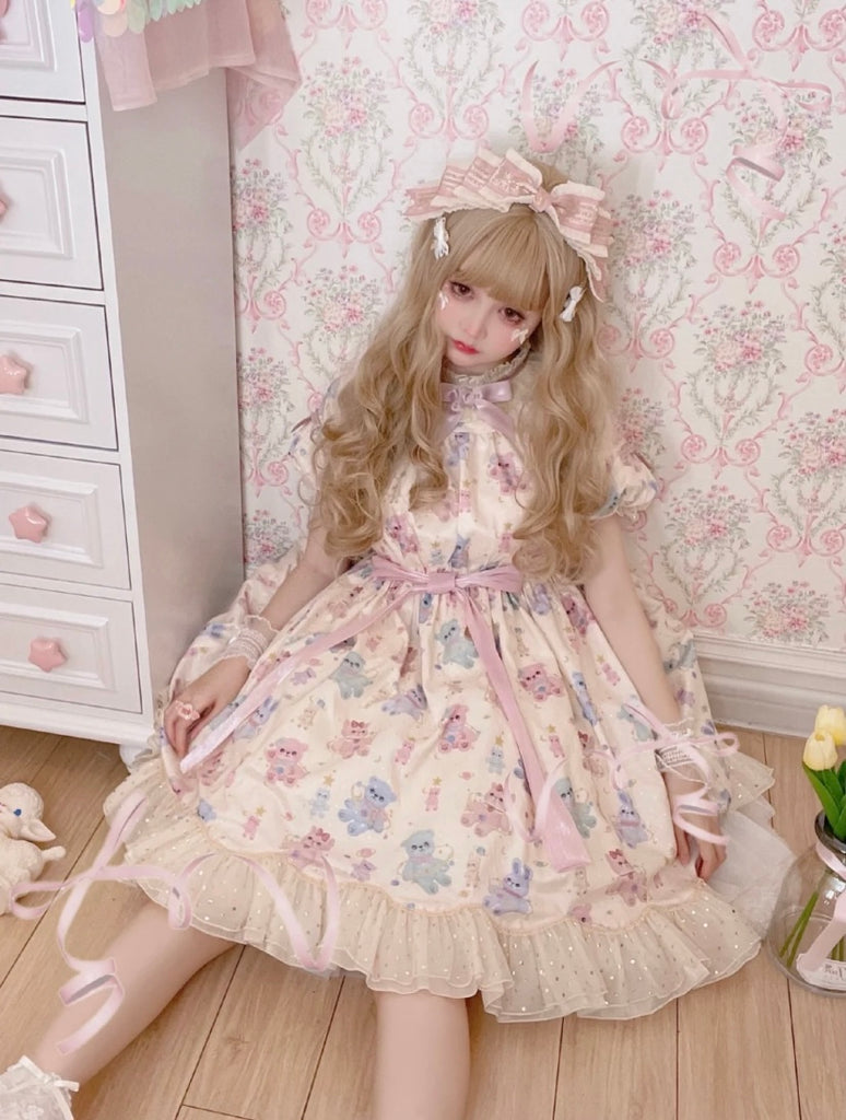 Dolls and dancing bear Lolita style dress premium selection