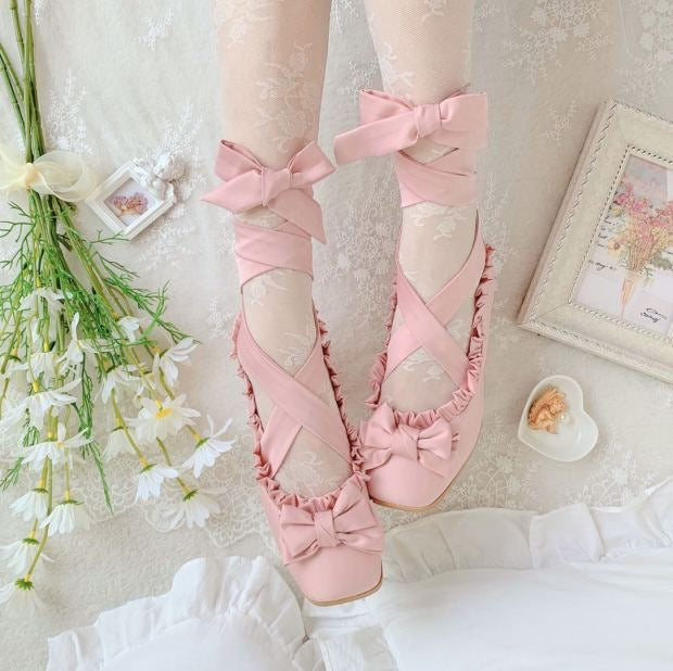 princess Sylvie ballet style shoes low heel Lolita shoes
