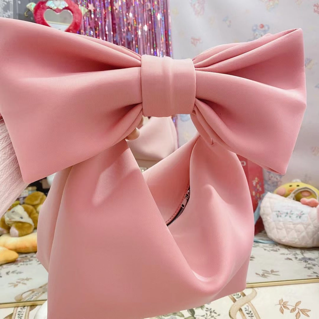 Big pink bowknot bag