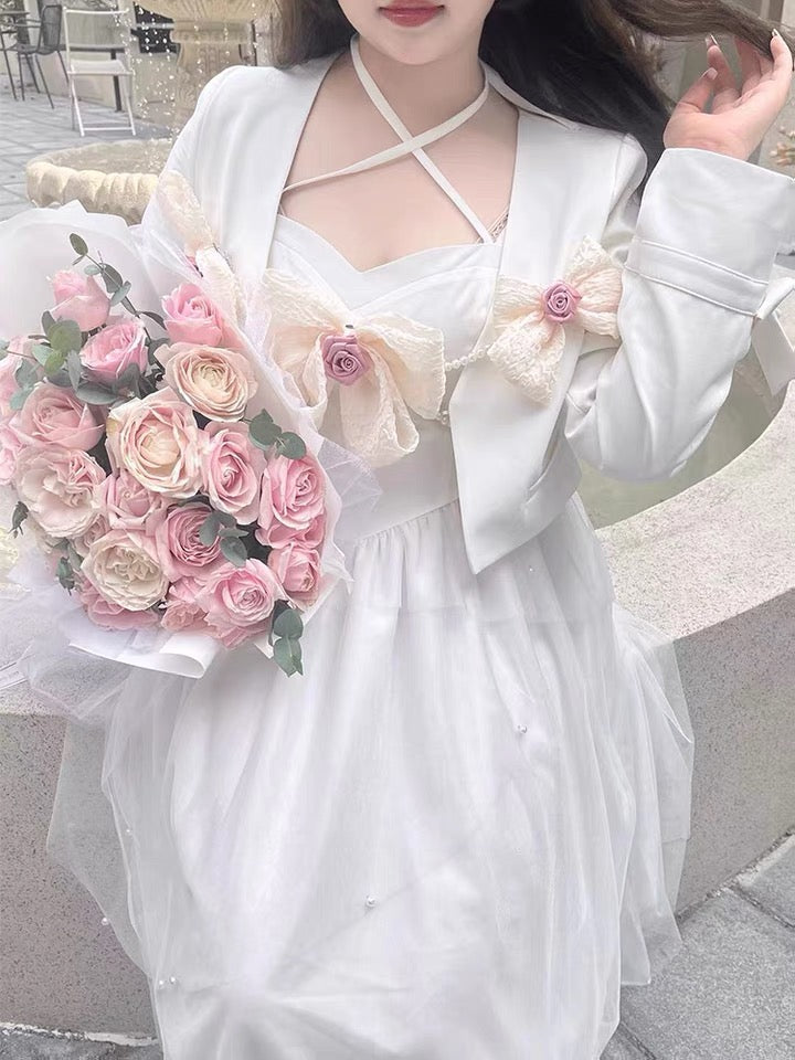 Plus size more kawaii romantic rose slip dress / suit