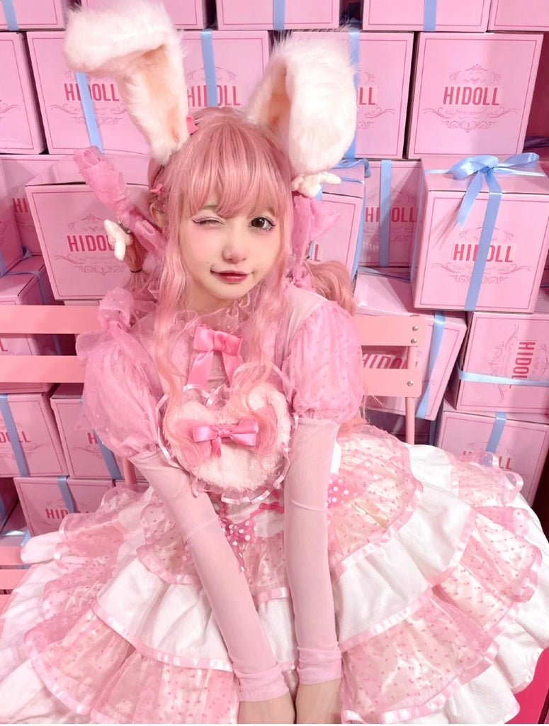 Sweet rabbit Peach bunny Lolita dress