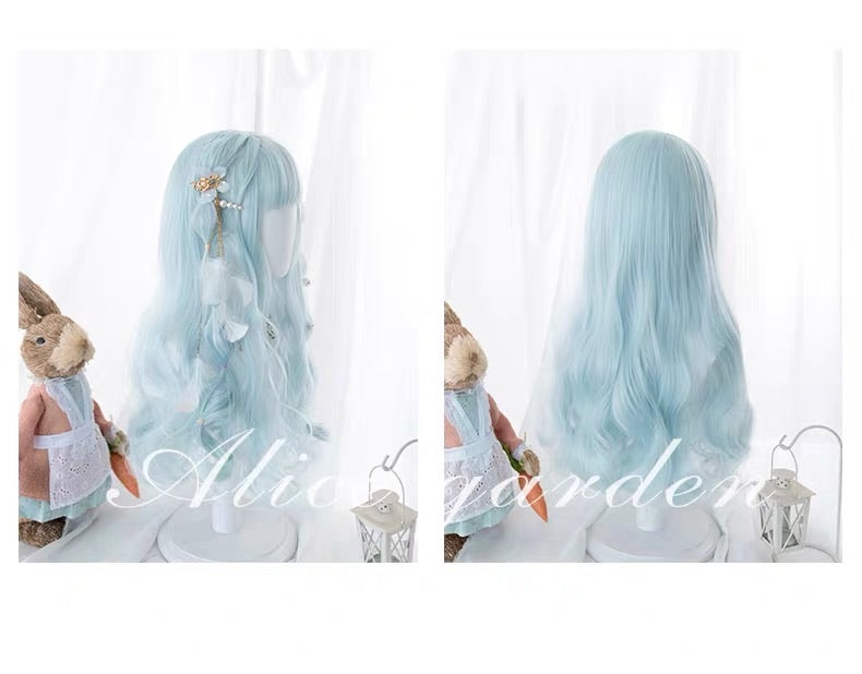 Water blue dessert chef hair wigs
