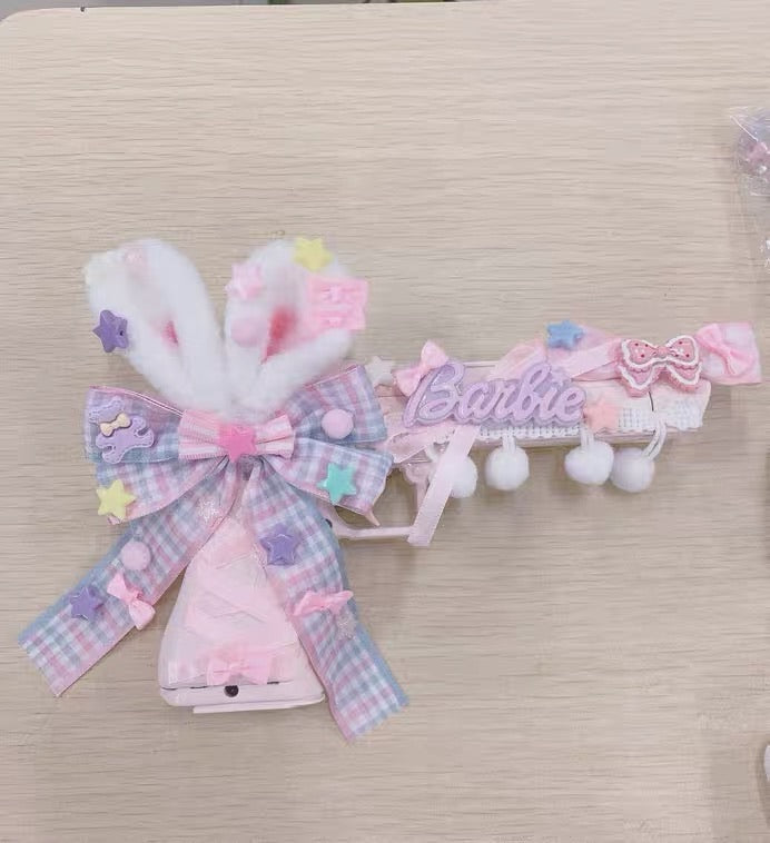 pink handmade Lolita cosplay gun