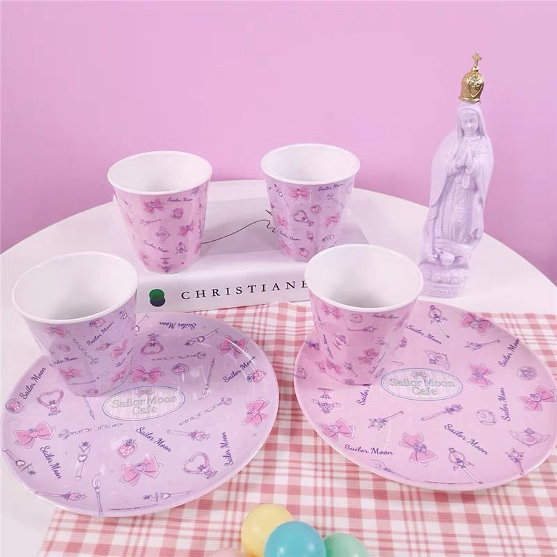 sailormoon cafe cup and plates limited edition - EverythingCuteClub