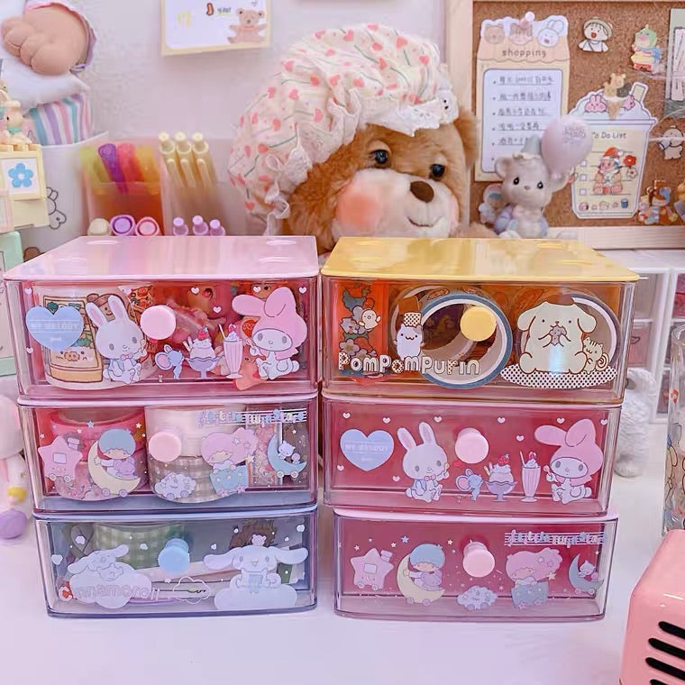 Sanrio style mini drawer organizer