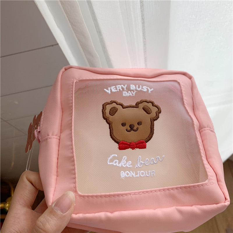 Bear makeup bag travel bag