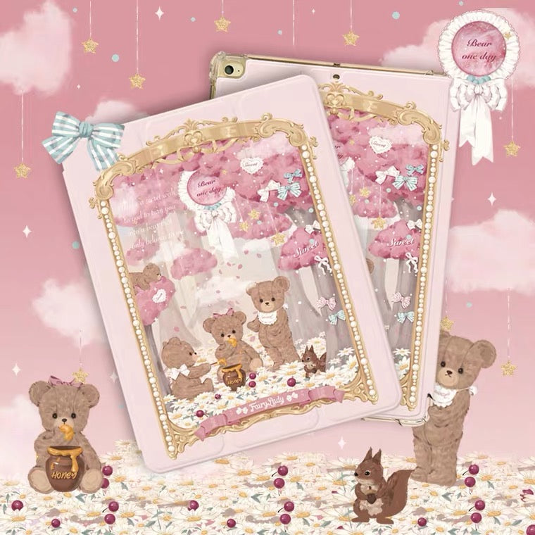 Girly iPad case bear original design