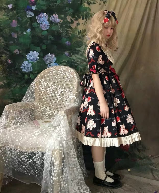 Wish cat casual Lolita dress
