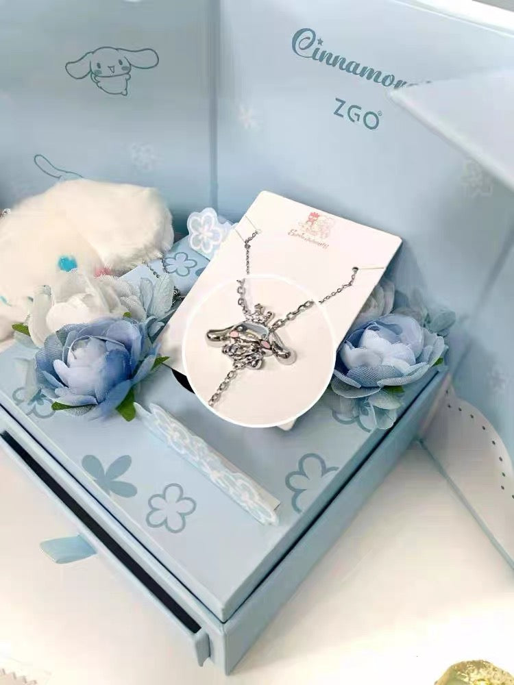 Sanrio licensed 925 silver cinnamoroll  blush necklace