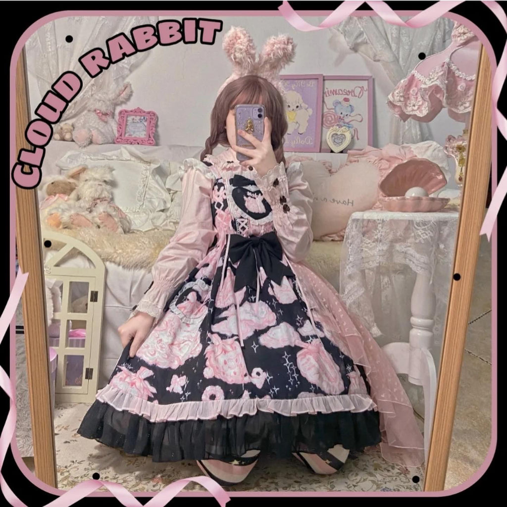 Cloud rabbit plus size Lolita dress jump skirt