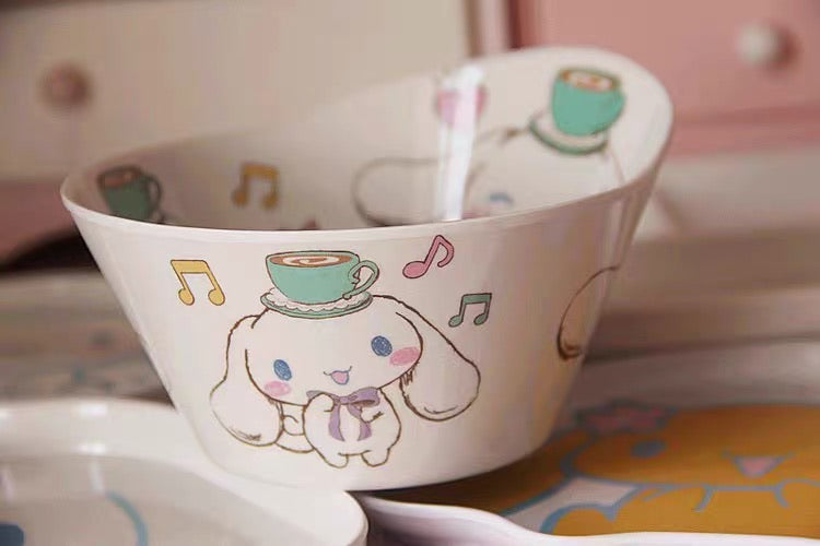 Cute Kawaii Cinnamoroll Inspired Divided Meal/ Food Glass