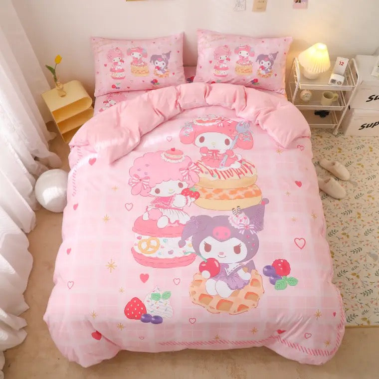 Sanrio core my melody kuromi piano bedding sets bed linen