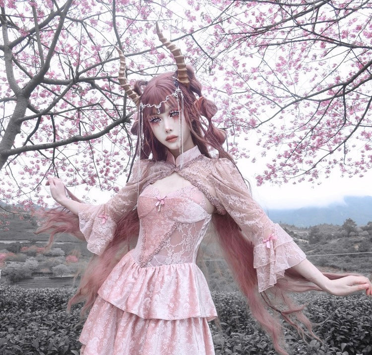 The demon under the Cherry blossom tutu slip dress