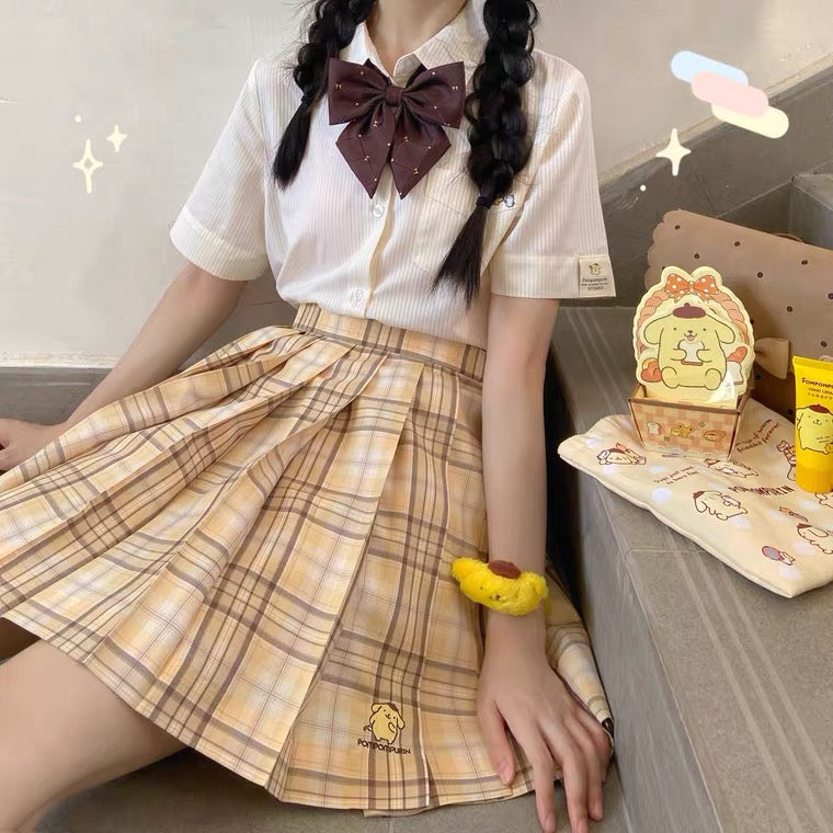 Sanrio collaboration Pom Pom purin pleated skirt