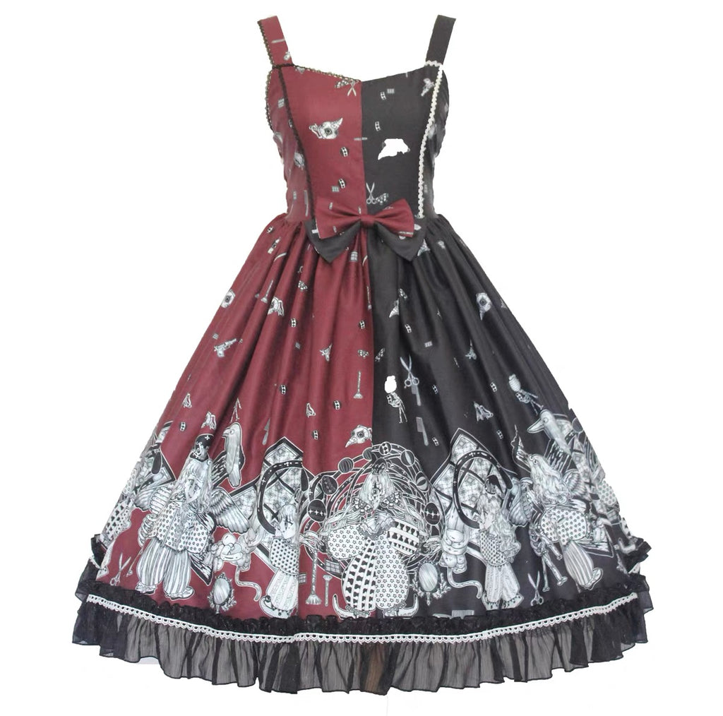 Plus size more kawaii clown Halloween lolita dress
