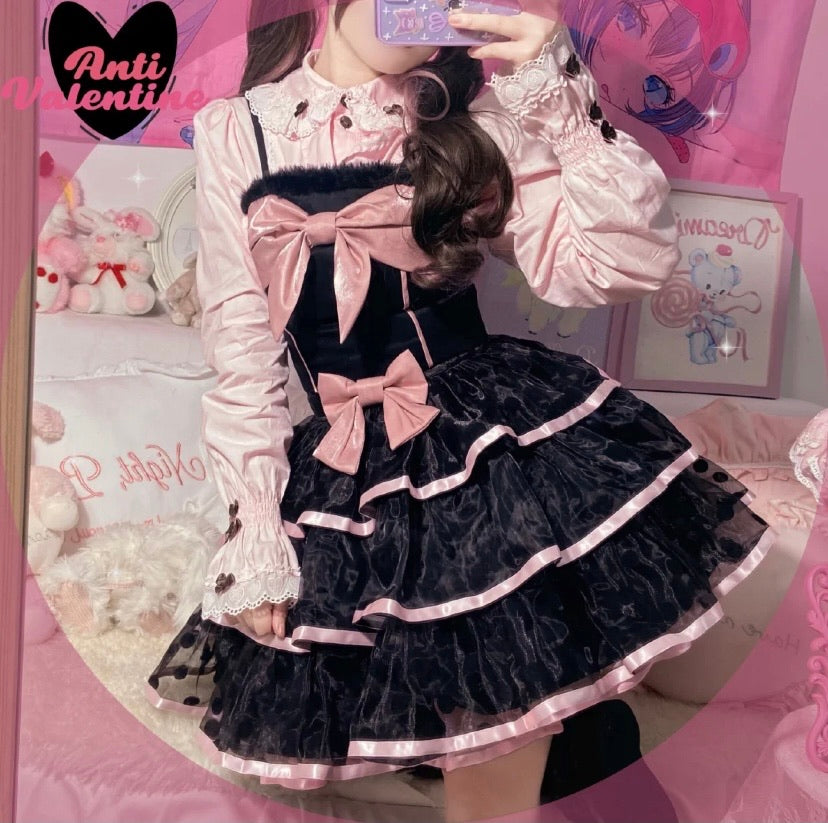 Pre-order Be your sweet Kitty (top/ skirt) Lolita dress