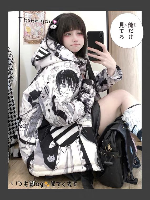 Anime puff jacket coat