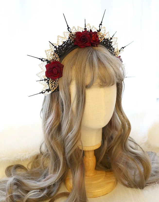 cosplay rose crown hair band