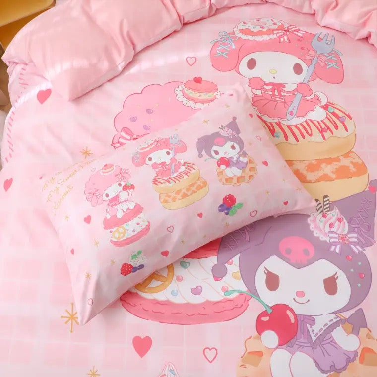 Sanrio core my melody kuromi piano bedding sets bed linen