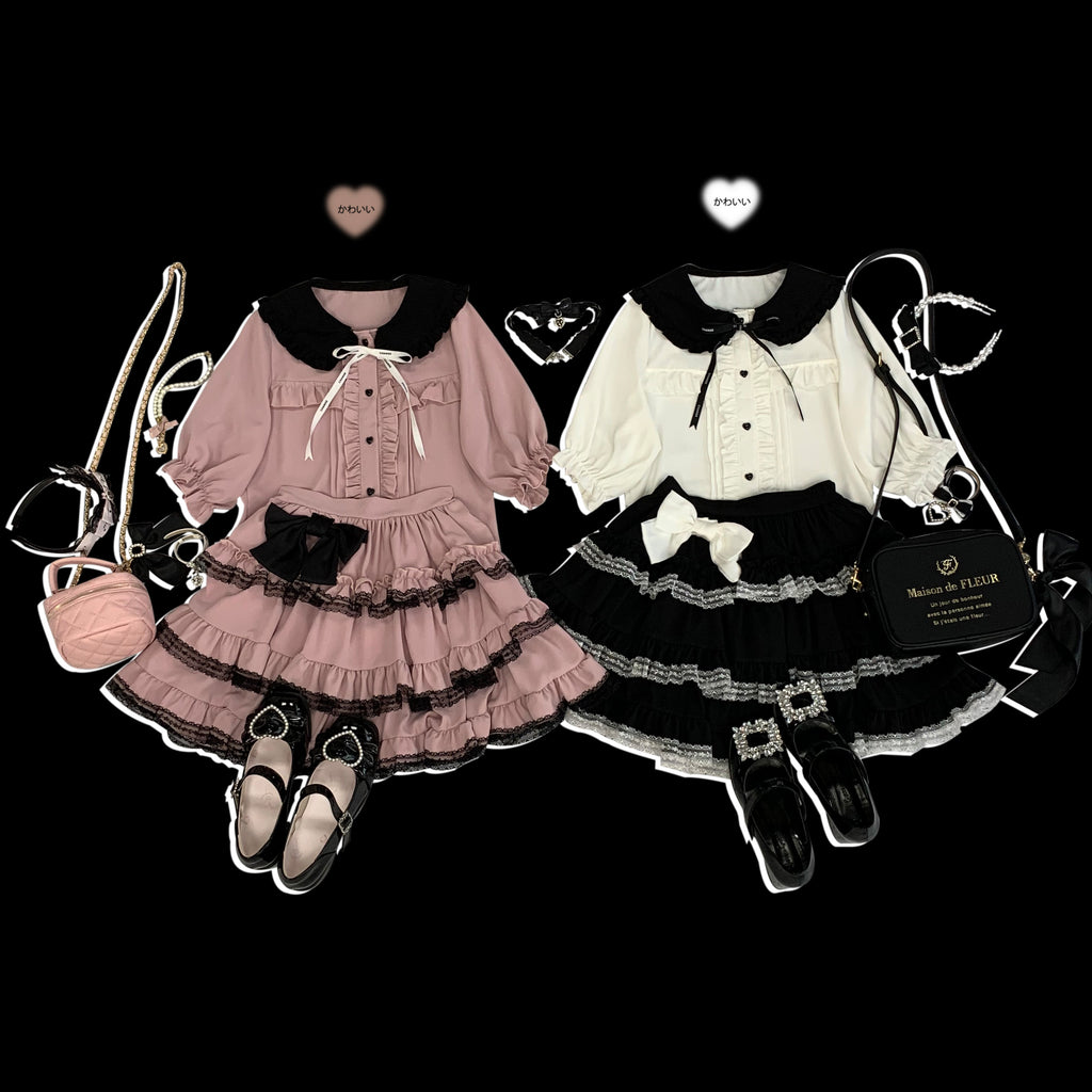 Petit girl dark sweet heart jiraikei tops/skirt