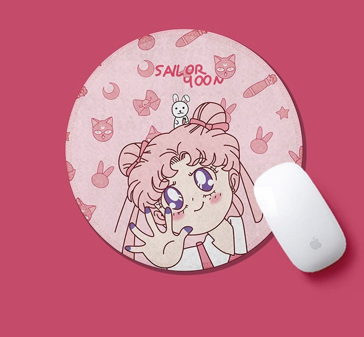 Sailor moon round mousepads
