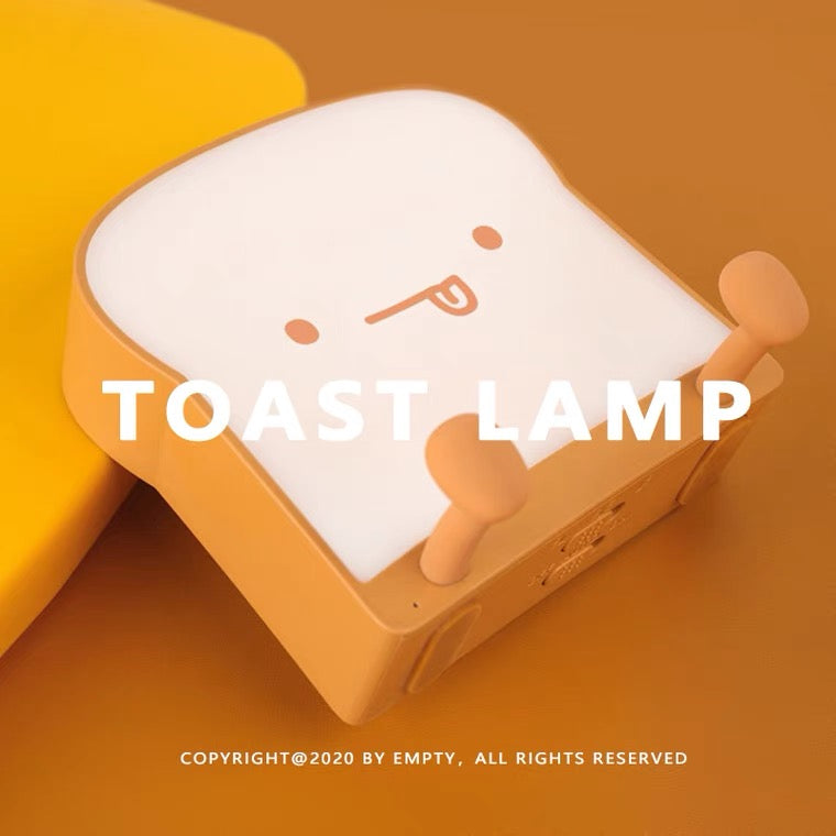 Toast night light lamp and phone holder phone stand