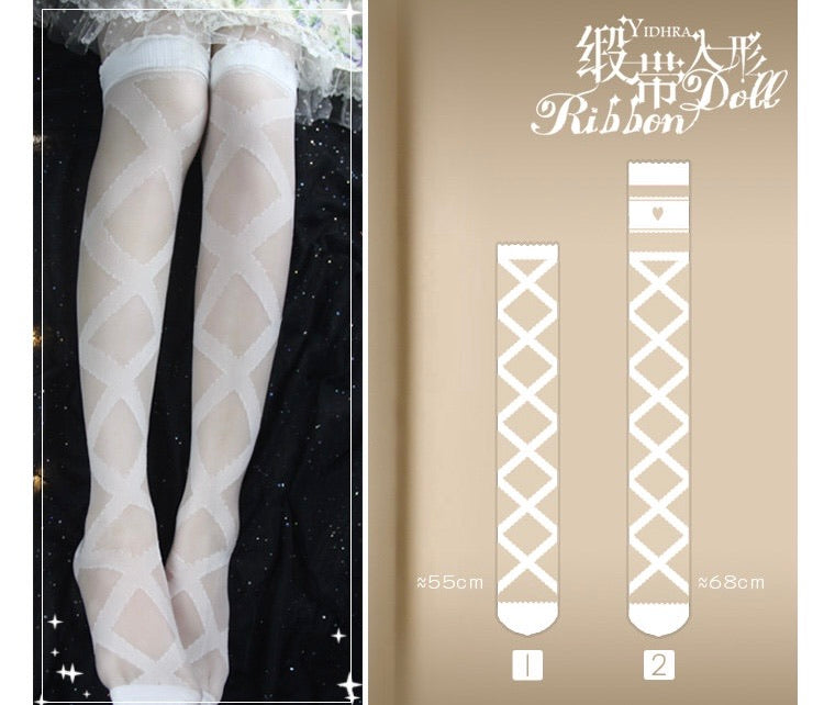 Ribbon doll pantyhose stocking