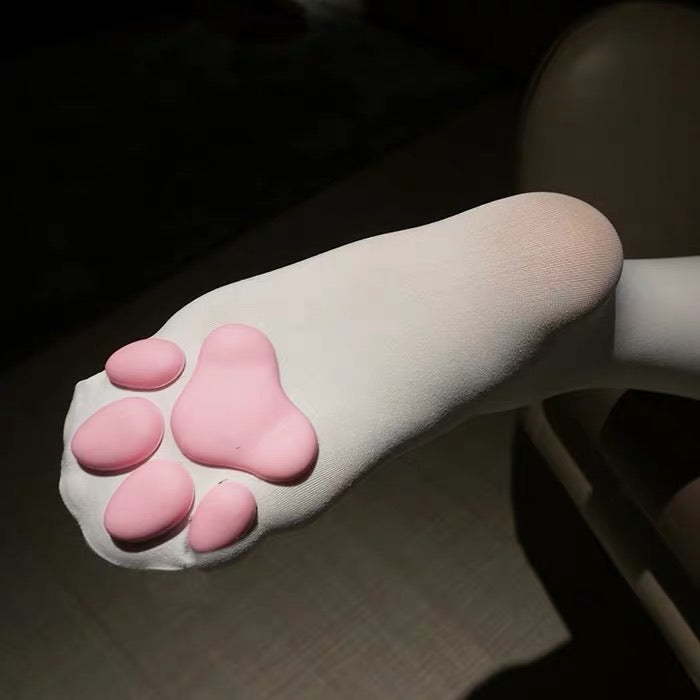 Cat 3D paw stockings meow neko cat socks thigh high