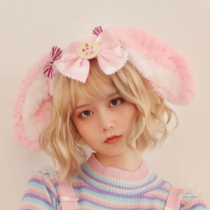 Lolita strawberry rabbit / cake bear KC hair band - EverythingCuteClub