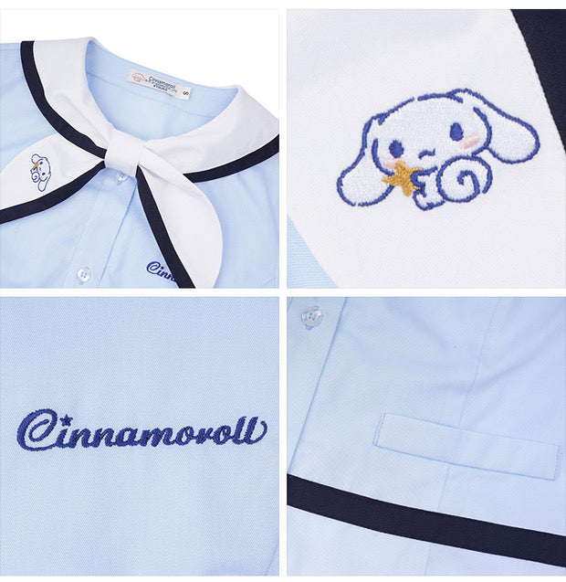 Pre-order Sanrio collaboration 2021 SS Cinnamoroll uniform Korean style set top/skirt