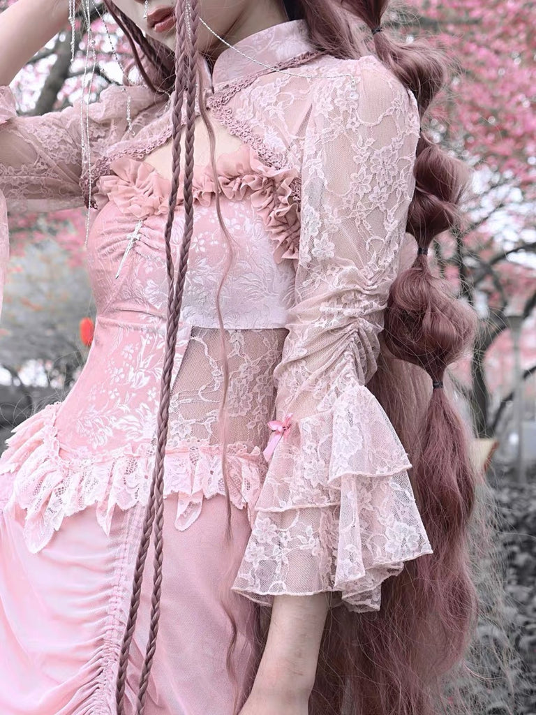 The demon under the Cherry blossom tutu slip dress
