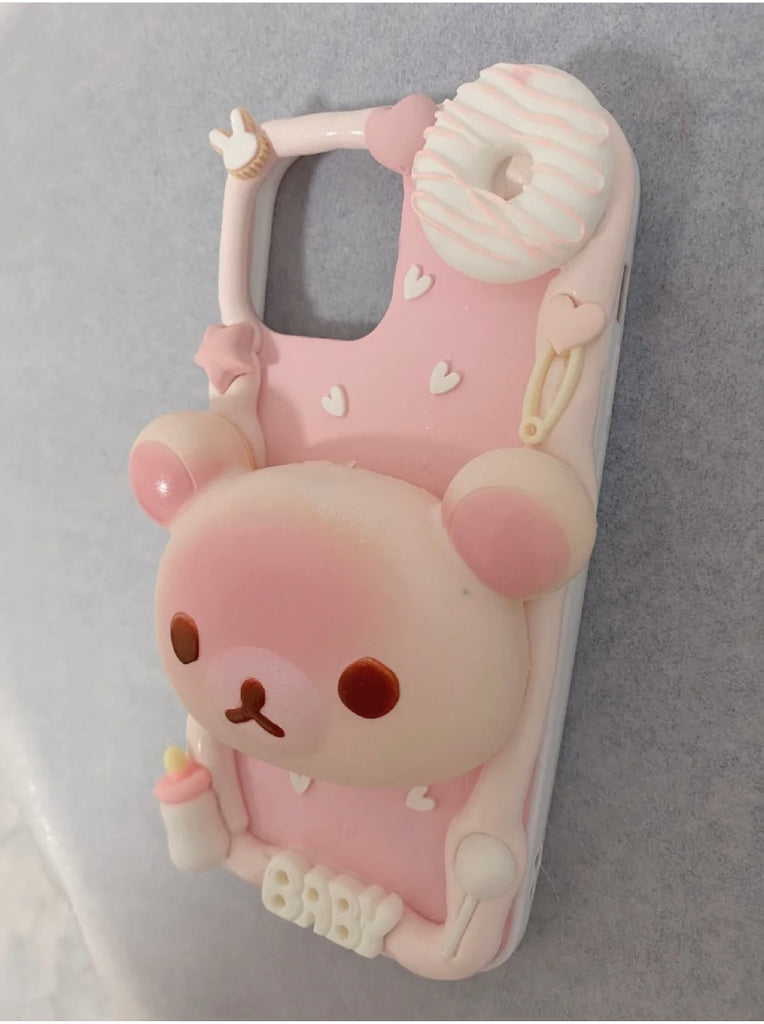 Soft bear rilakkuma handmade phone case