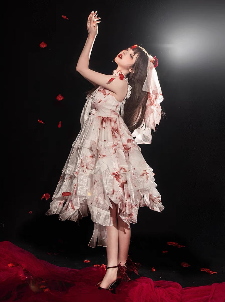 bloody rose goth lolita dress