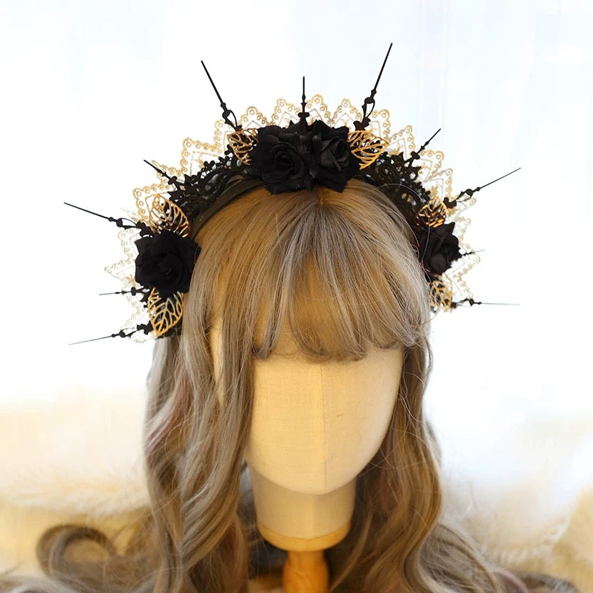 cosplay rose crown hair band