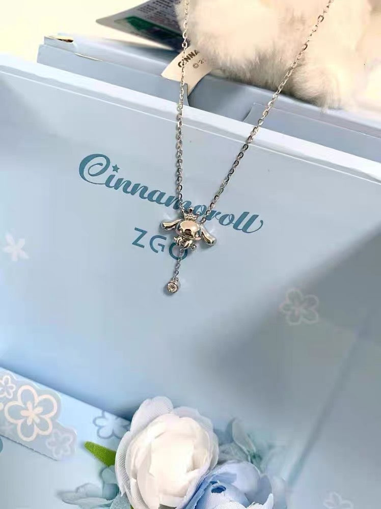 Sanrio licensed 925 silver cinnamoroll  blush necklace
