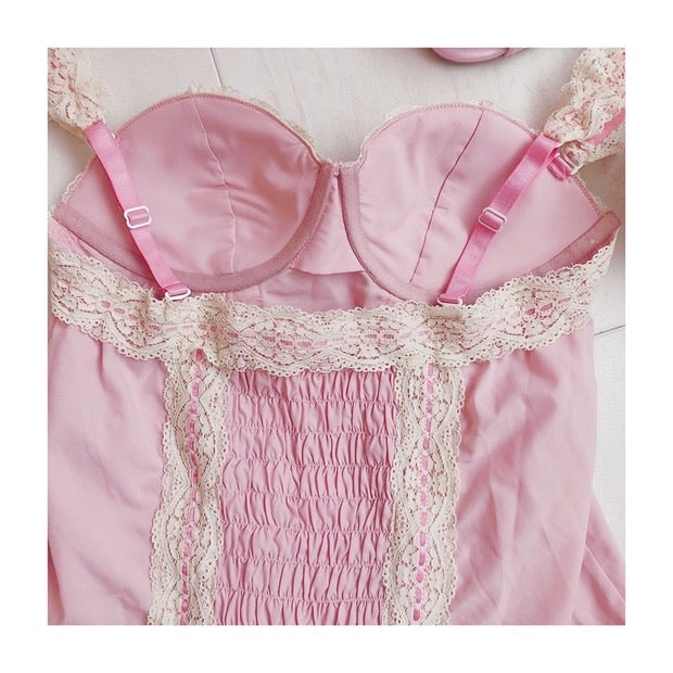 sweet pink candy outwear pink lace vest strap