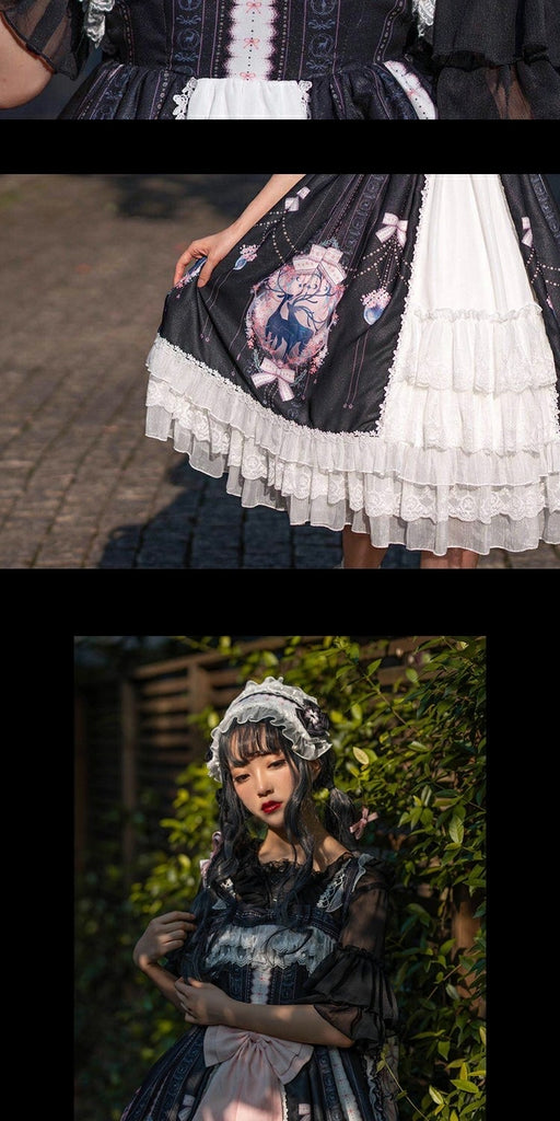 Nara deer Lolita JSK dress (no sleeves) plus kawaii plus size