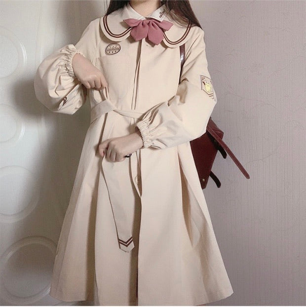 Pre-order Sanrio collaboration 2021SS Sanrio character pompom purin Hellokitty mymelody cinnamoroll trench coat